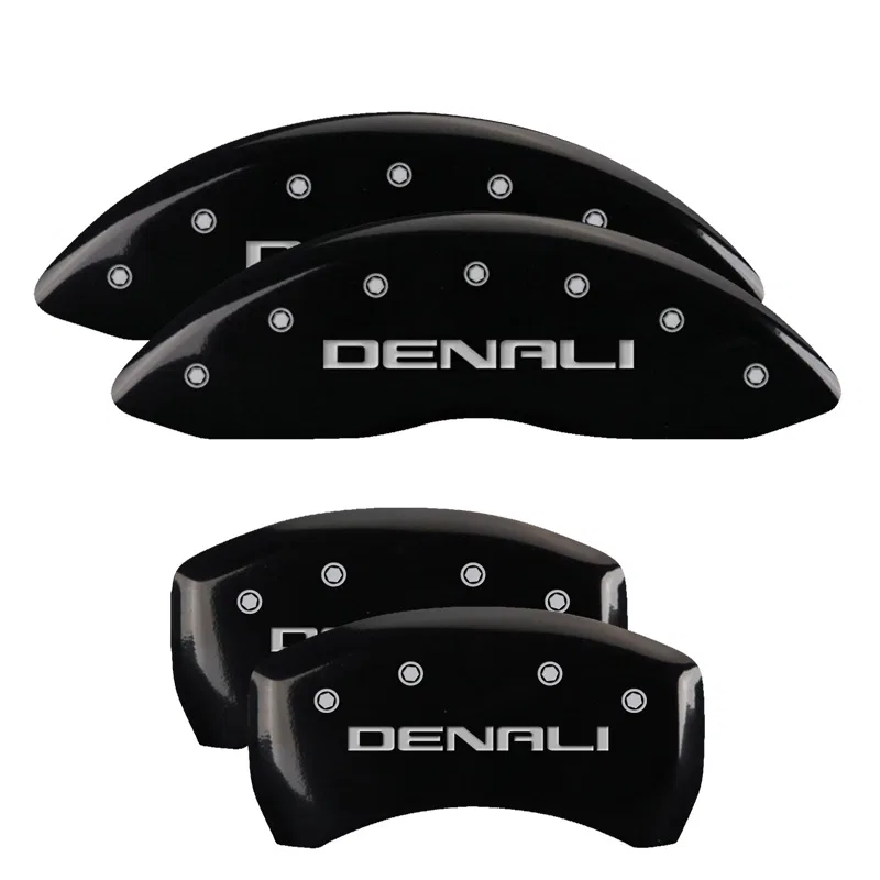 34218SDNLBK – MGP CALIPER Caliper Cover, Set Of 4 Denali Logo Powder Coated Black Aluminum